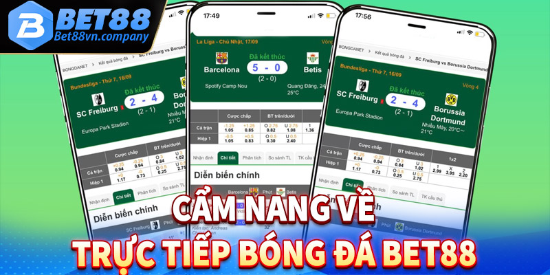 Cẩm nang về dịch vụ trực tiếp bóng đá bet88