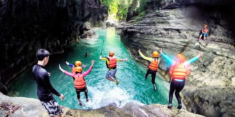 Cebu: Moalboal Sardines & Turtle Snorkeling and Canyoneering - Kawasan canyoneering at Badian: the adrenaline comes with real effort