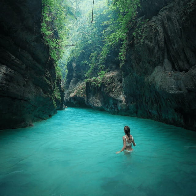 Kawasan Falls Canyoneering Transfers from Cebu with Lunch - Inside the canyon: scrambling, jumps, and swimming pools
